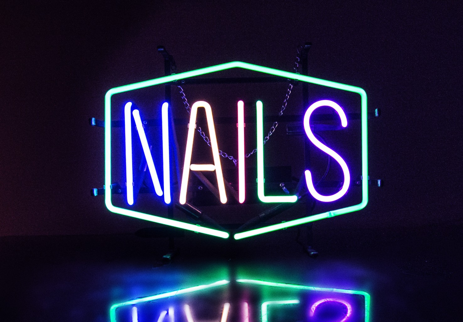 Neon Nails - Kemp London - Bespoke neon signs and prop hire.
