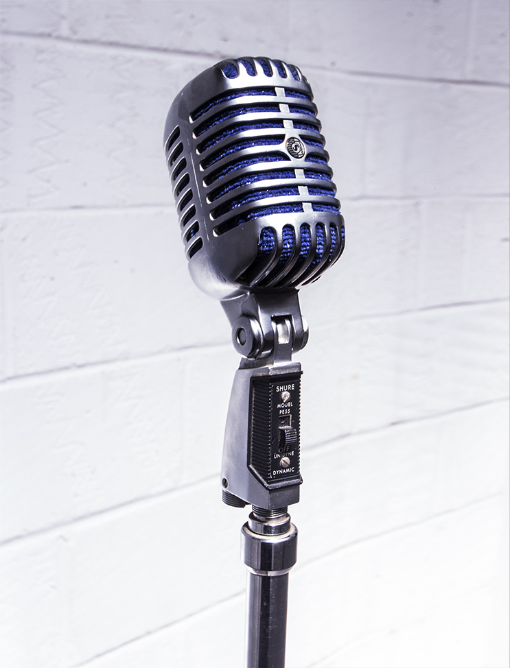 Vintage Microphone Kemp London Bespoke neon signs, prop hire, large