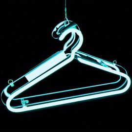neon coat hanger
